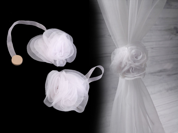 Magnetická spona na závěs květ