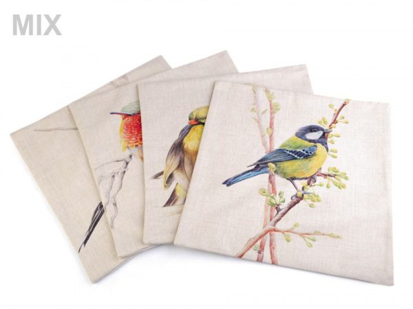 Povlak na polštář ptáček 43x43 cm