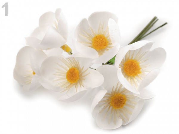 Umělý květ na drátku k aranžování