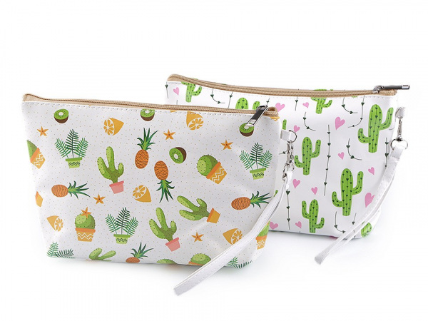 Kosmetická taška kaktus, ananas 16x25 cm