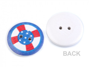 Dřevěný dekorační knoflík slon, ciferník, srdce