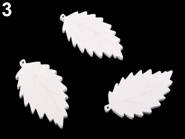 Dřevěné listy k zavěšení / k nalepení / k domalování