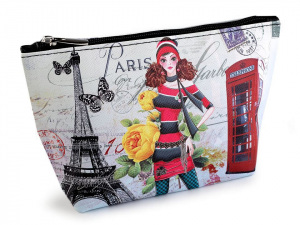 Kosmetická taška / pouzdro Londýn, Paříž, Praha 14x23 cm
