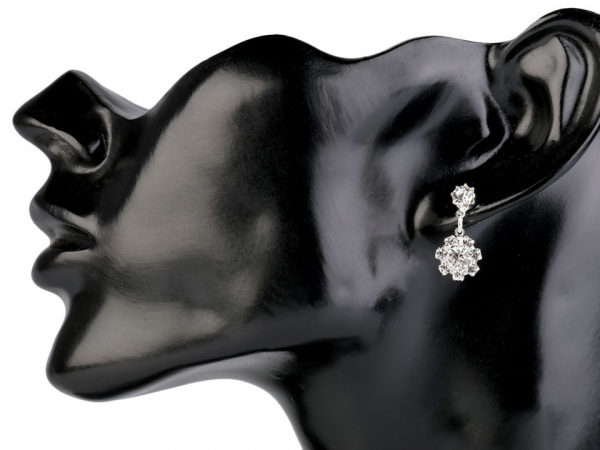 Štrasové náušnice - jablonecká bižuterie