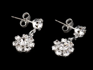 Štrasové náušnice - jablonecká bižuterie