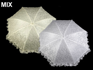 Svatební deštník s krajkou