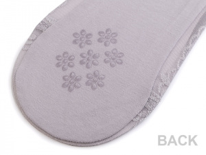 Ponožky do balerín s krajkou, bavlněné