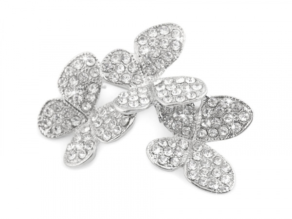 Brož / svatební ozdoba kytice - motýlci