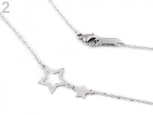 Náhrdelník hvězda, plameňák, srdce z nerezové oceli