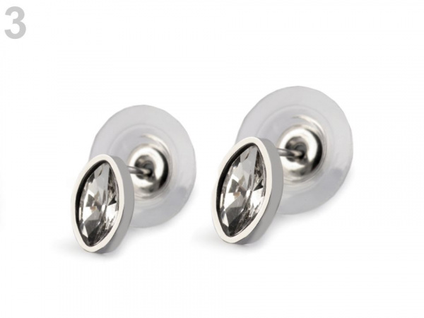 Náušnice kočka, srdce, slza z nerezové oceli