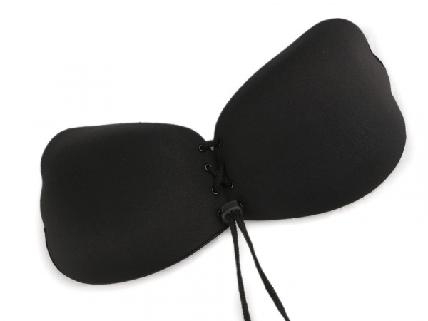 Samodržící neviditelná push up podprsenka se šněrováním
