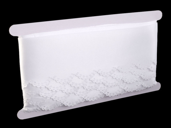 Saténová krajka / stuha šíře 65 mm svatební