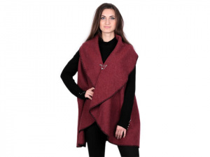 Dámská vesta / kardigan s ozdobným špendlíkem