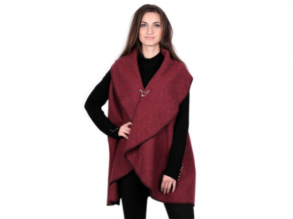 Dámská vesta / kardigan s ozdobným špendlíkem