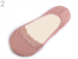 Ponožky do balerín s krajkou, bavlněné