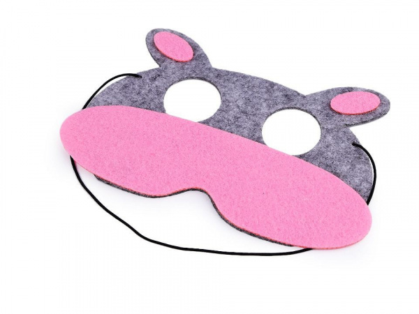 Dětská karnevalová maska - škraboška filcová zvířátka