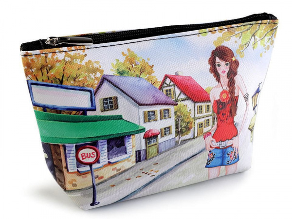 Kosmetická taška / pouzdro Londýn, Paříž, Praha 14x23 cm