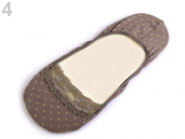 Ponožky do balerín s krajkou, bavlněné