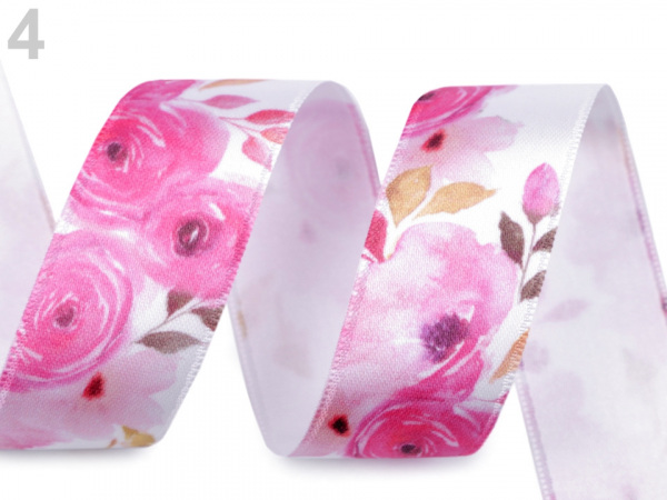 Saténová stuha magnolie šíře 25 mm