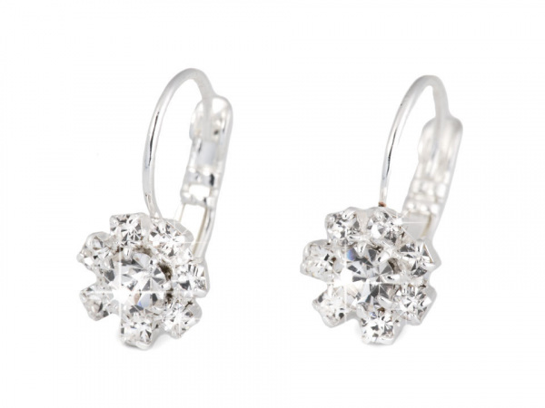 Štrasové náušnice - jablonecká bižuterie