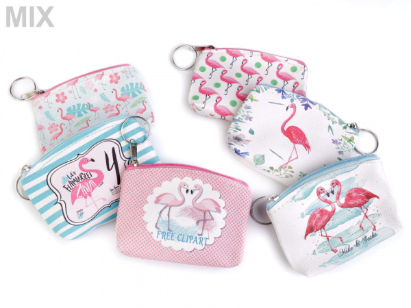 Peněženka / pouzdro plameňák 8x11 cm