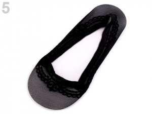 Ponožky do balerín s krajkou, bavlněné