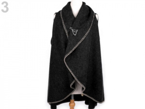 Dámská vesta / kardigan s ozdobným špendlíkem