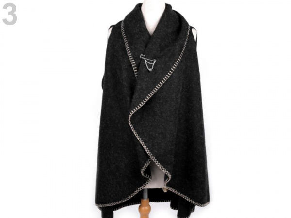 Dámská vesta / kardigan s ozdobným špendlíkem