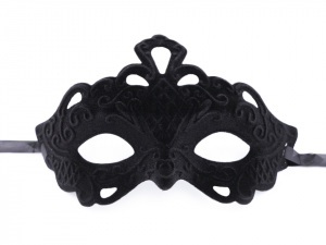 Karnevalová maska - škraboška semišová