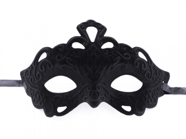 Karnevalová maska - škraboška semišová