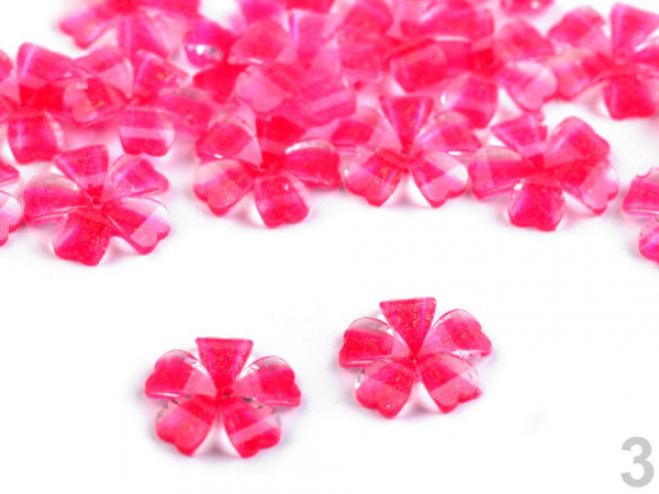 Broušený květ našívací Ø12 mm