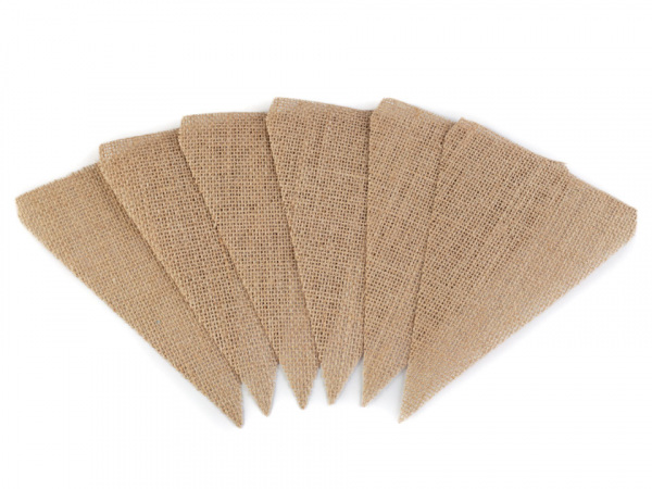 Jutové vlajky k dotvoření 12,5x19 cm