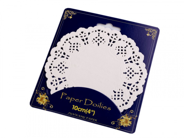 Papírová krajka k výrobě andělů a stromečků Ø10 cm