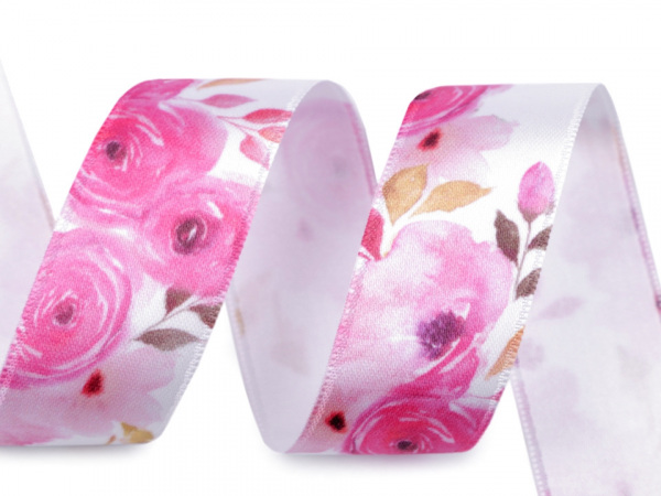 Saténová stuha magnolie šíře 25 mm