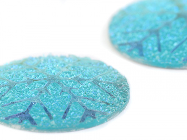 Kabošon modrá vločka Ø25 mm