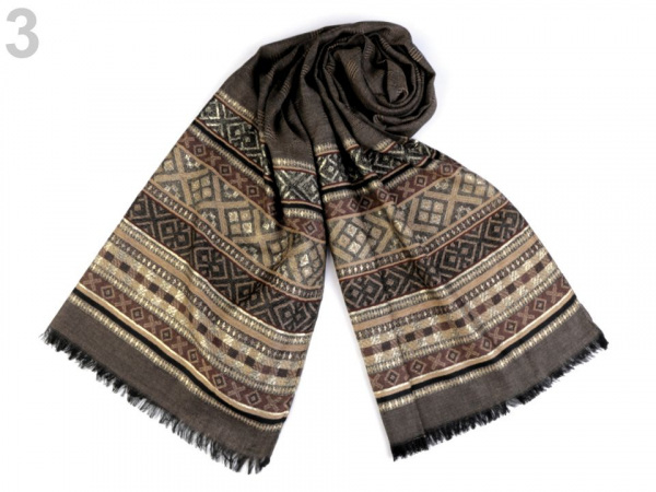 Šála s lurexem 65x175 cm