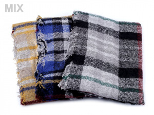 Velký teplý šátek / pléd 130x130 cm