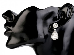 Štrasové náušnice - jablonecká bižuterie