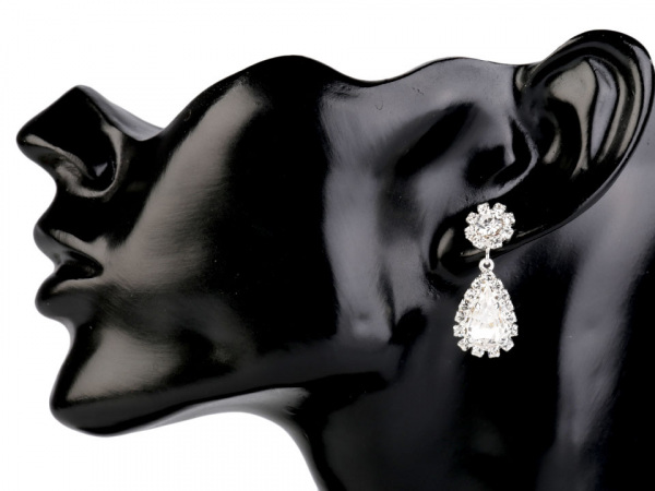 Štrasové náušnice - jablonecká bižuterie