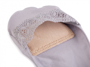 Ponožky do balerín s krajkou, bavlněné