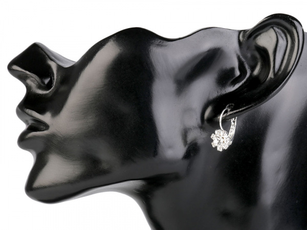 Štrasové náušnice - jablonecká bižuterie