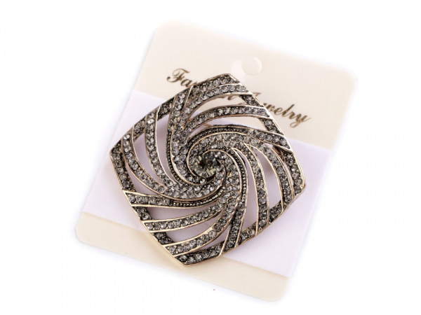 Brož s broušenými kamínky