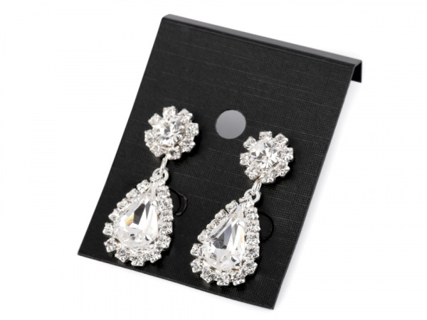 Štrasové náušnice - jablonecká bižuterie