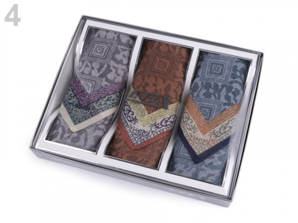 Pánský kapesník žakárový / dárková kazeta