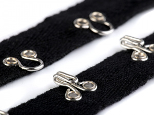 Lampas / prýmek -  háčky a očka na stuze šíře 20 mm