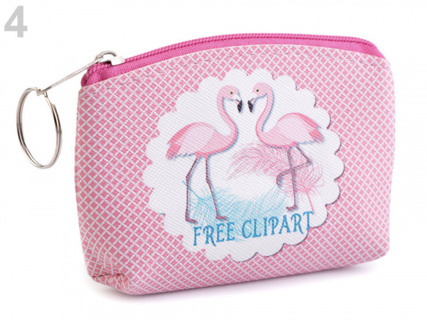 Peněženka / pouzdro plameňák 8x11 cm