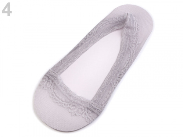 Ponožky do balerín s krajkou, bavlněné