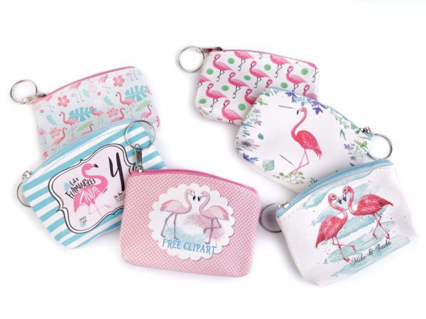 Peněženka / pouzdro plameňák 8x11 cm