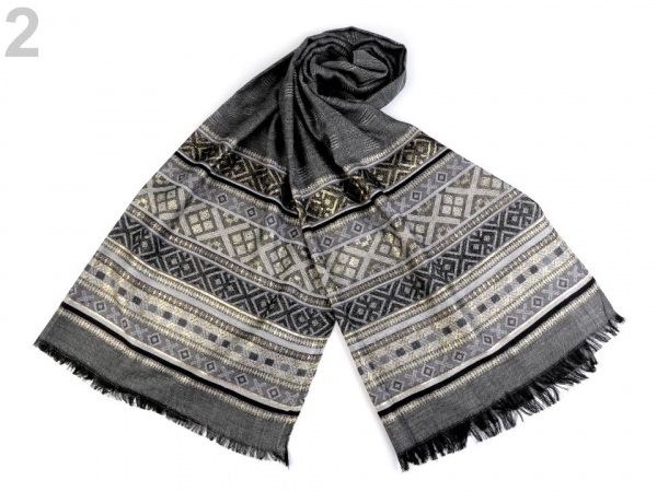 Šála s lurexem 65x175 cm