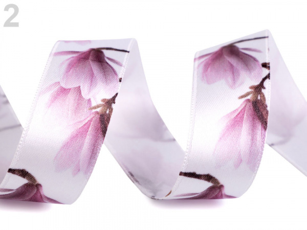 Saténová stuha magnolie šíře 25 mm